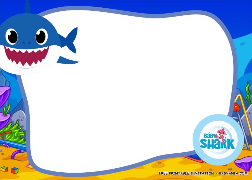 (FREE PRINTABLE) – Baby Shark Birthday Party Kits Template | FREE ...