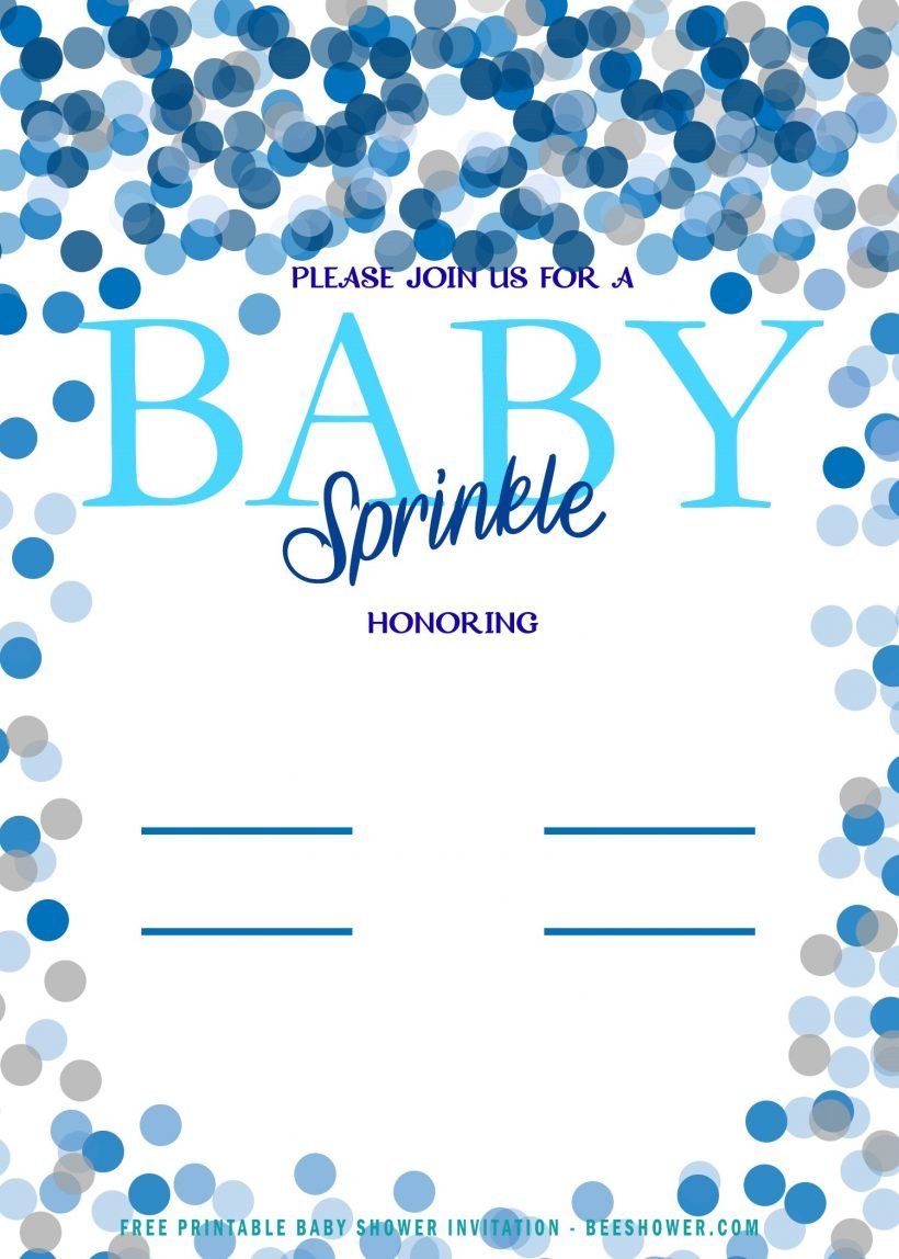Free Printable Baby Boy Sprinkle Invitations