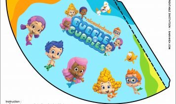Free Printable Bubble Guppies Templates With Birthday Party Hat and Cupcake Topper