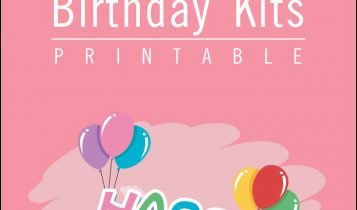 Free Printable Coed Birthday Party Invitation Templates With Pink Background and Colorful Balloons