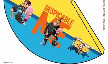 Free Printable Despicable Me Templates With Minions and Yellow Background