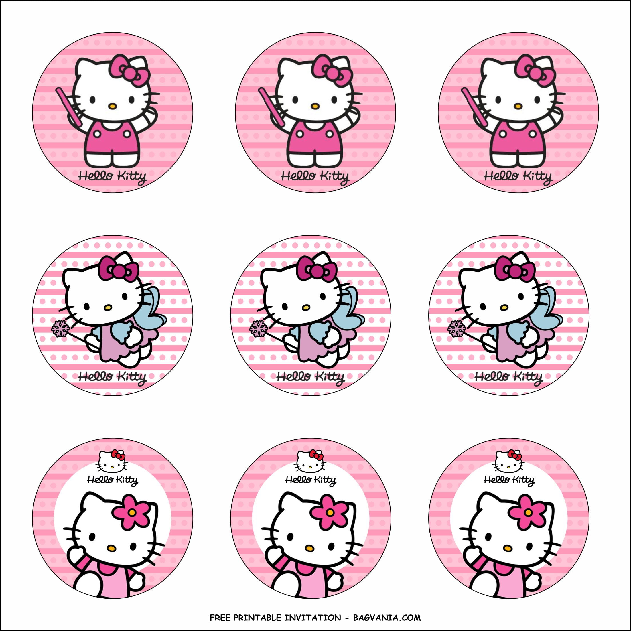 Free Printable Hello Kitty Birthday Party Kits Template FREE 