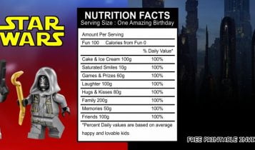 Free Printable Lego Star War Birthday Party Kits Templates With Cupcake Topper and Bottle Labels