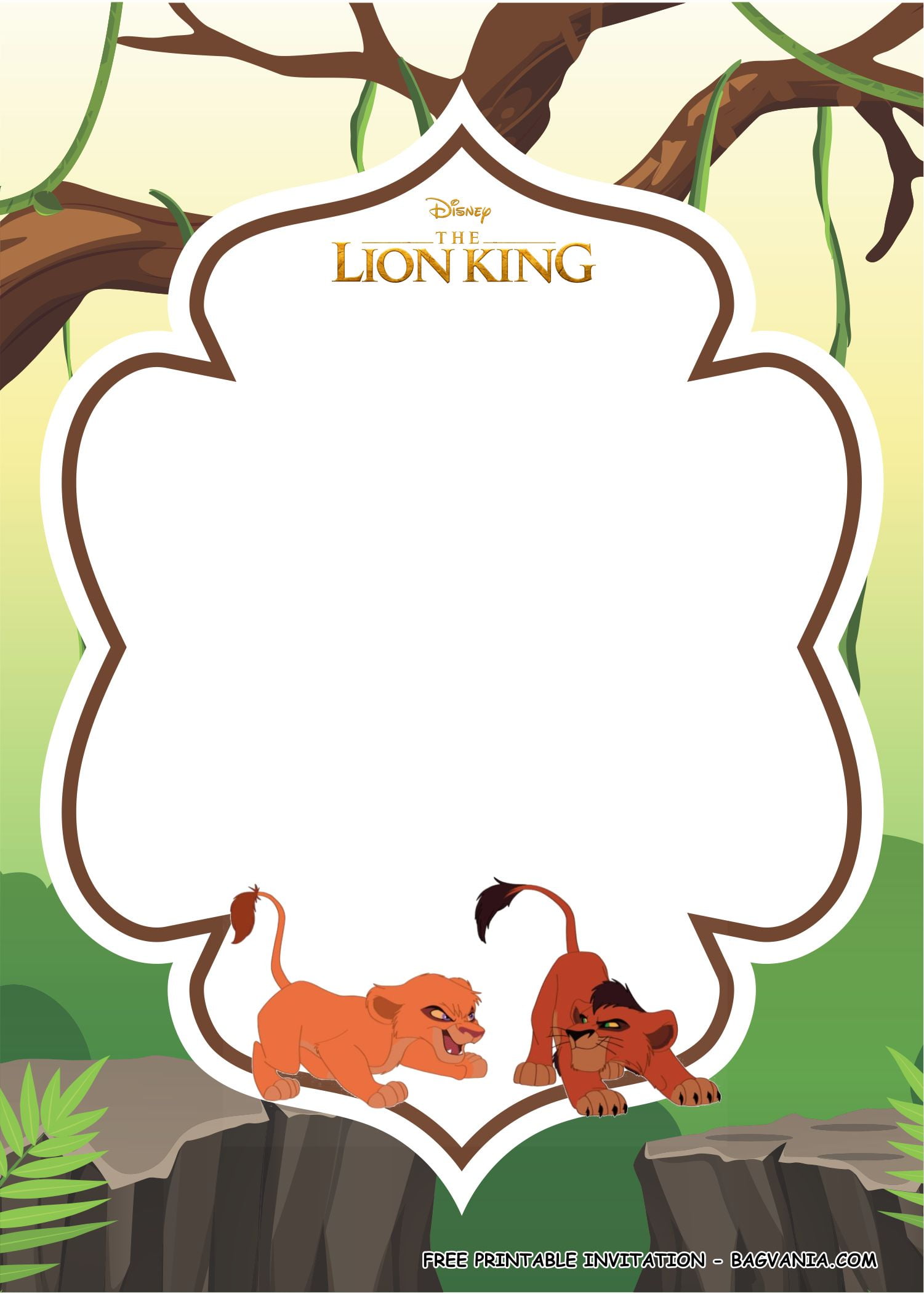 free lion guard invitation template