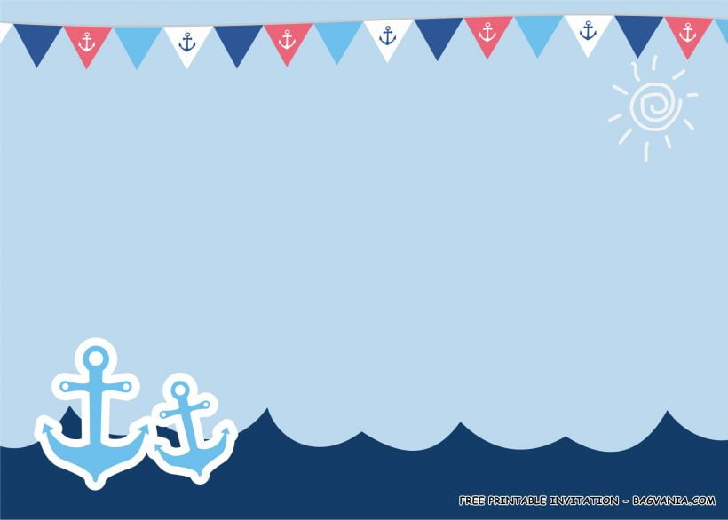 (FREE PRINTABLE) – Nautical Birthday Party Kits Template | FREE ...