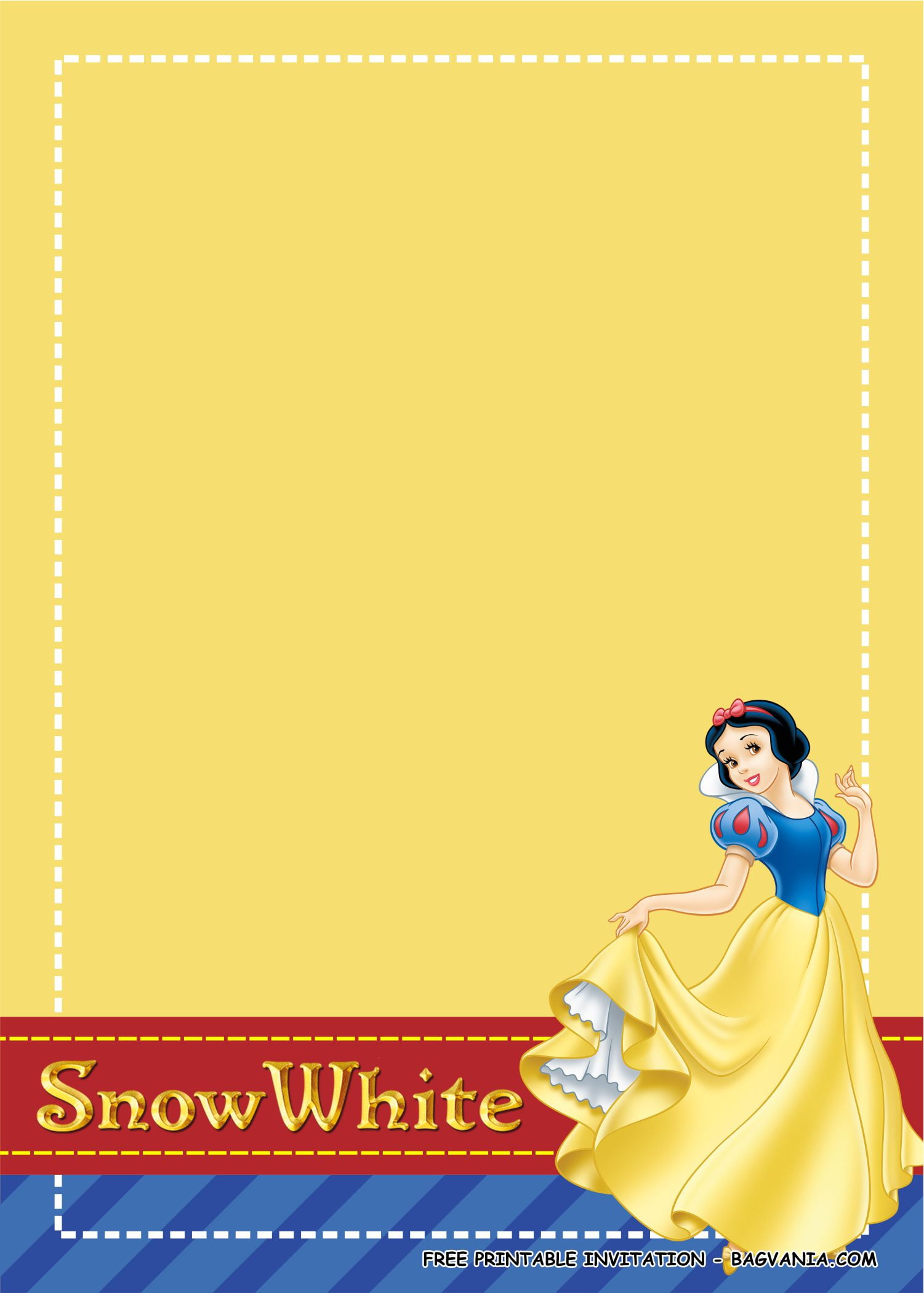 Free Printable Snow White Birthday Invitations FREE PRINTABLE TEMPLATES