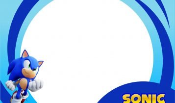 Free Printable Sonic The Hedgehog Templates With Blue Sonic and Photo Frame