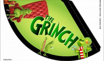 Free Printable The Grinch Birthday Kits Templates With Dr. Seuss and Birthday Party Hat