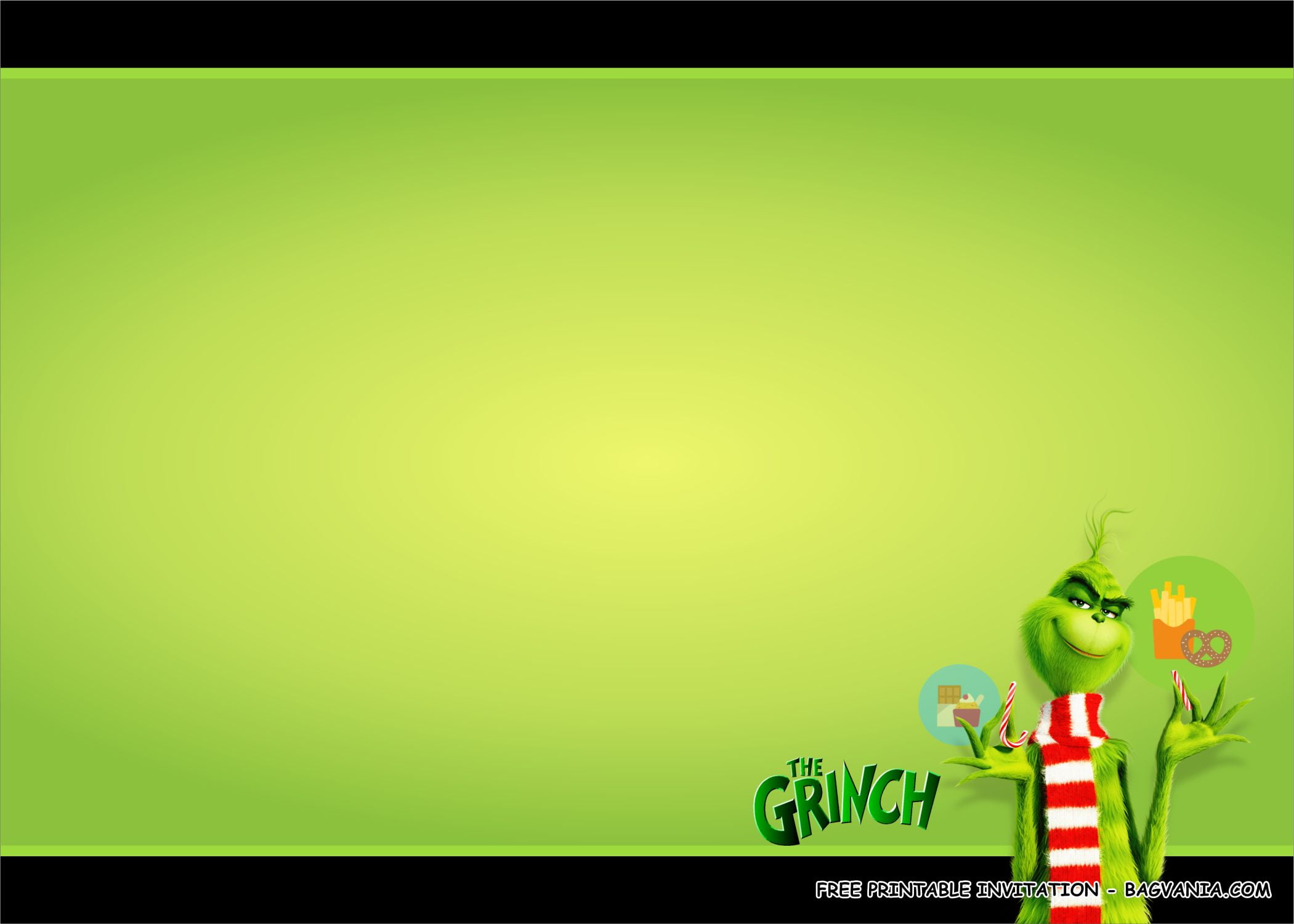 (FREE PRINTABLE) The Grinch Birthday Party Kits Template FREE