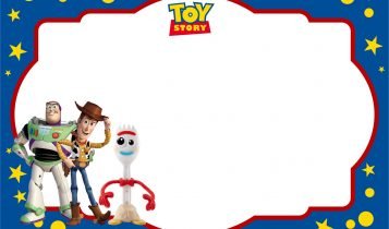 Free Toy Story Templates With Stars Background and Photo Frame