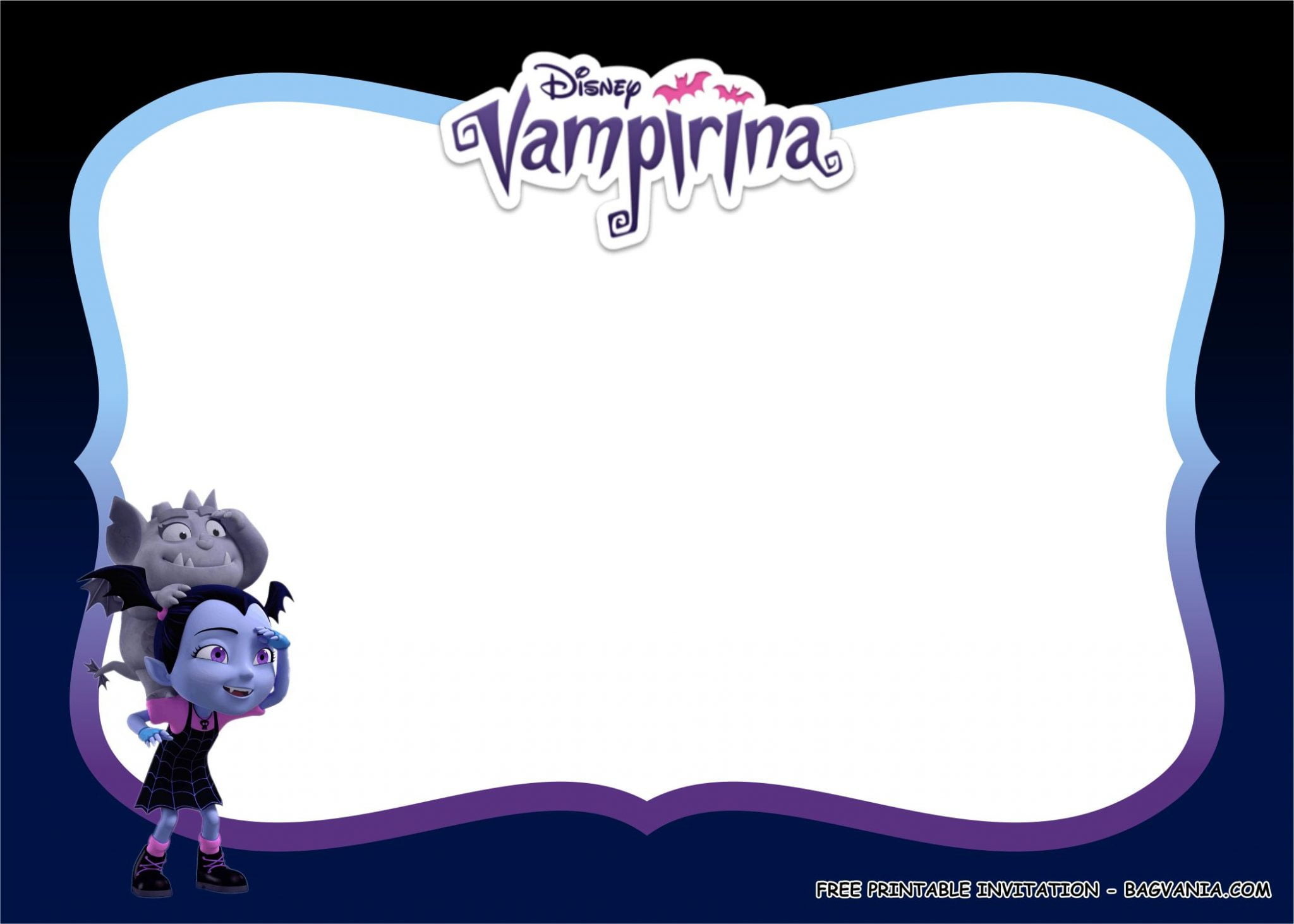 free printable vampirina birthday party kits template free