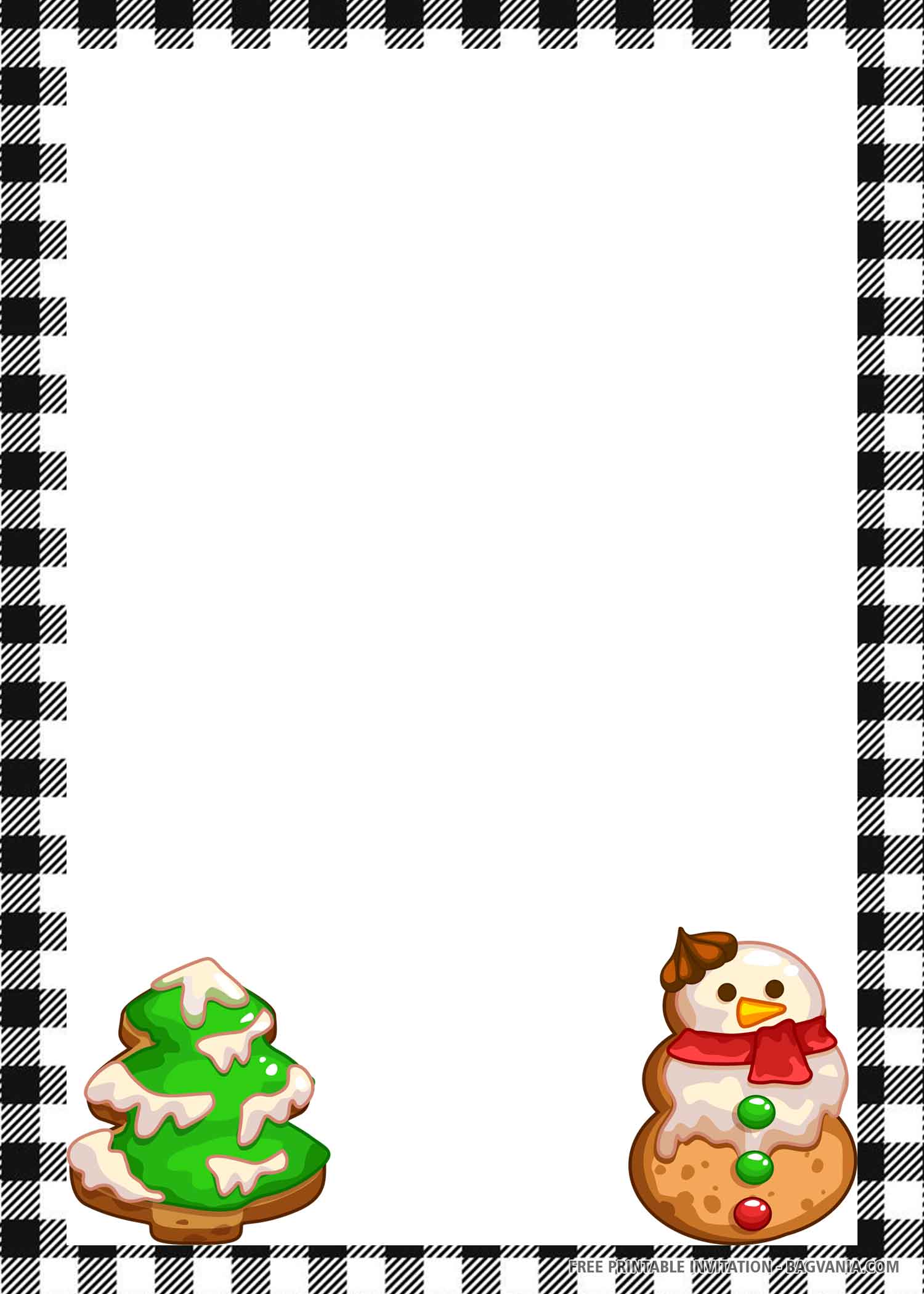 FREE Christmas Cookies with Pine Tree and Snowman