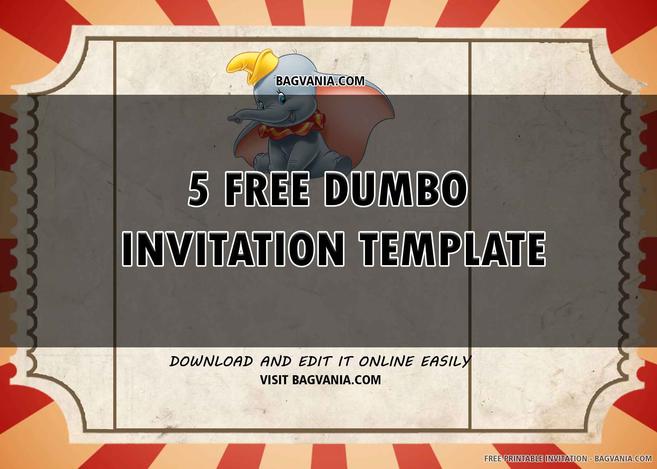 FREE Dumbo Invitation with Title
