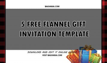 Free Printable Flannel and Gifts Invitation Templates With Landscape Background