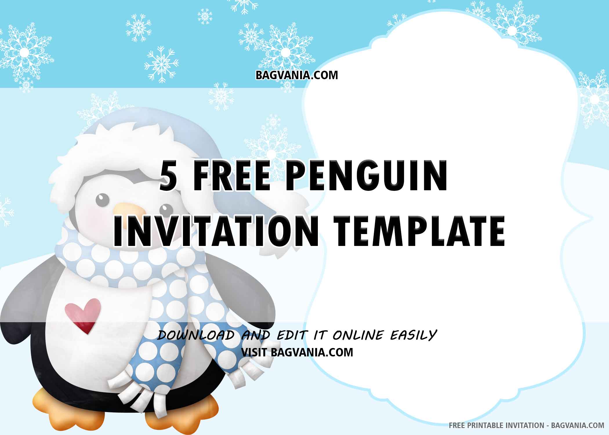 Free Printable Penguin Birthday Invitation Templates Free Printable Birthday Invitation Templates Bagvania