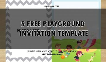 Free Printable Playground Birthday Templates With Cute Background and Landscape
