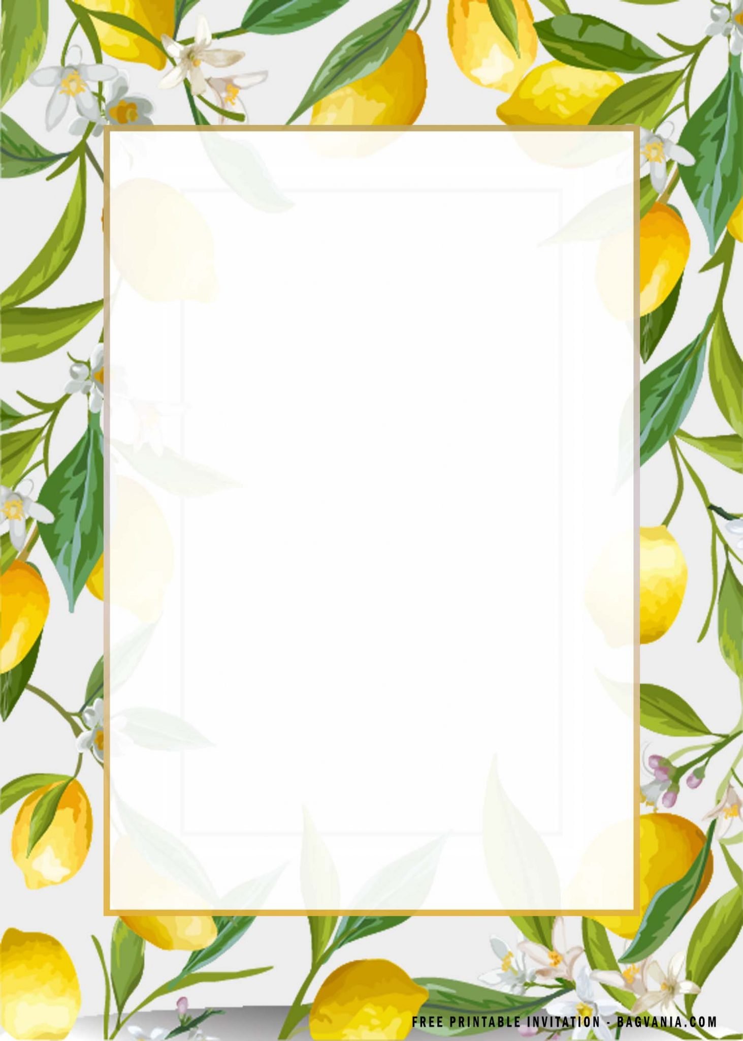 (FREE Printable) – Fresh Citrus Gender Neutral Baby Shower Invitation ...