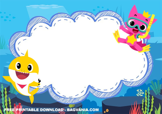 Free Printable Baby Shark Baby Shower Invitation Templates With Cute Ollie The Yellow Shark