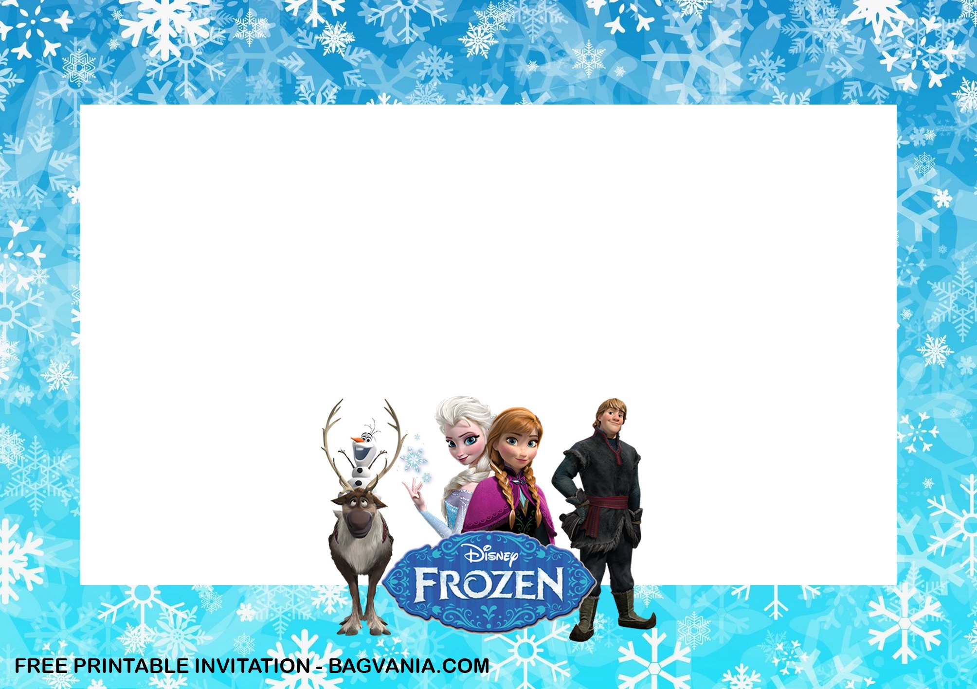 FREE Printable) – Anna and Elsa Frozen Birthday Invitation With Frozen Birthday Card Template