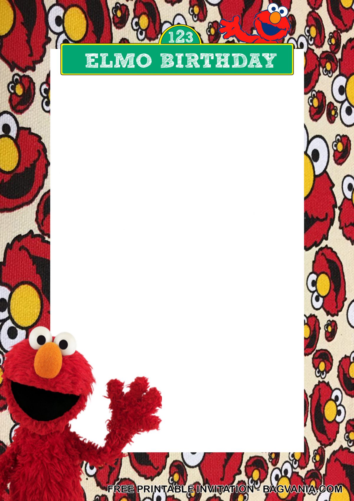 Free Printable Elmo Baby Shower Invitation Templates With Elmo Birthday Word
