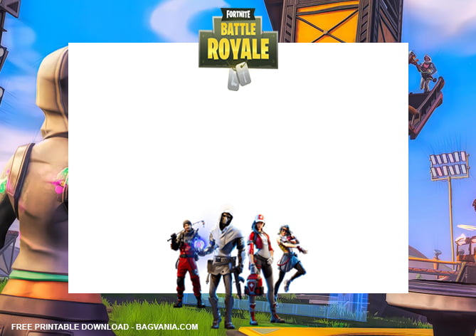 Free Printable Fortnite Birthday Invitation Templates With Fortnite's Characters and Skins