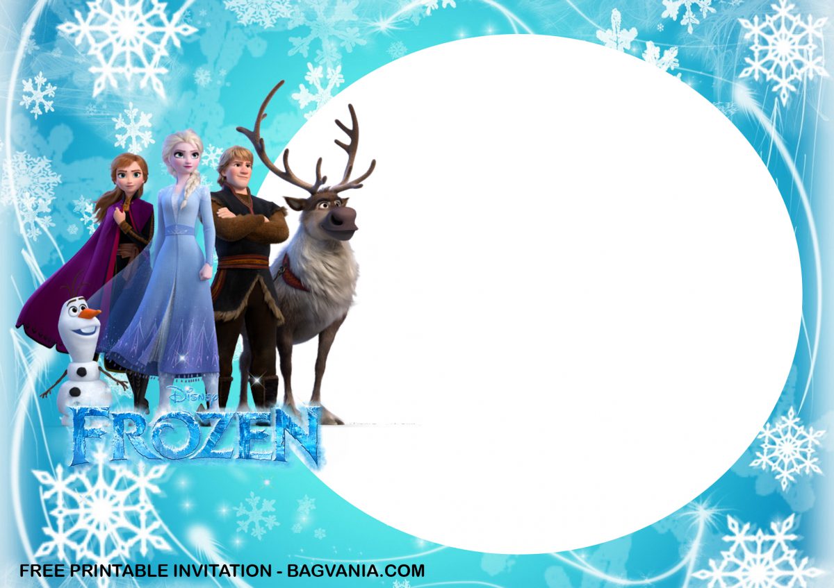 Free Printable Anna and Elsa Frozen Birthday Invitation Templates With Olaf and Kristoff