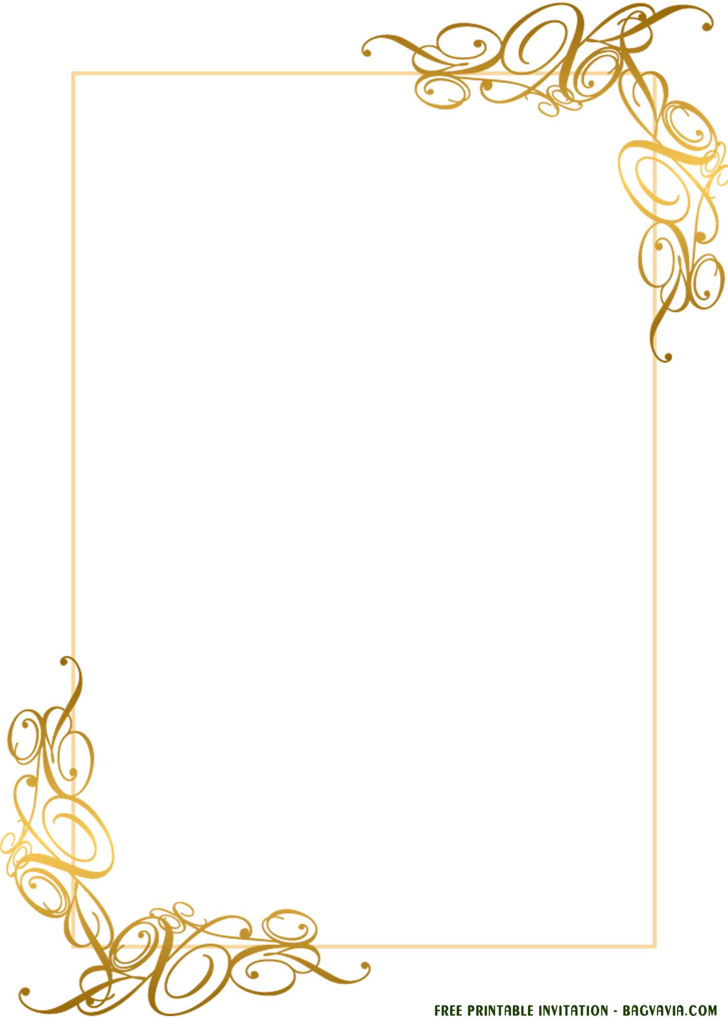 gold wedding elegant invitation suite | free printable birthday
