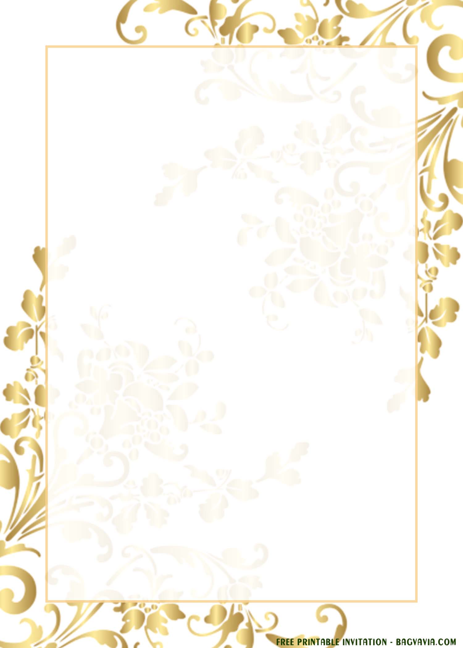 free printable) – gold lace invitation templates for any occasions