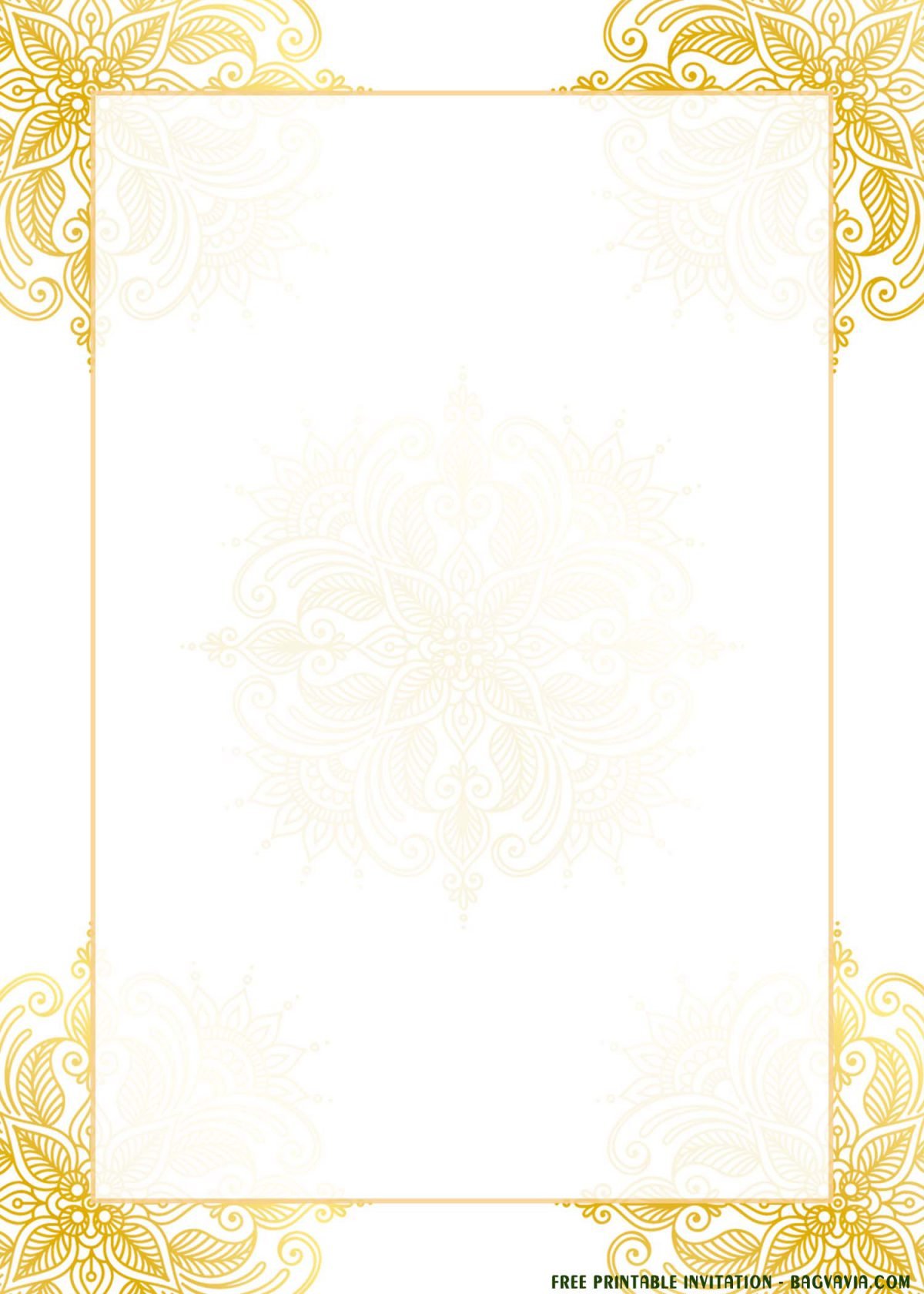 Free Printable Gold Lace Invitation Templates For Any Occasions With Gold Lace Trims