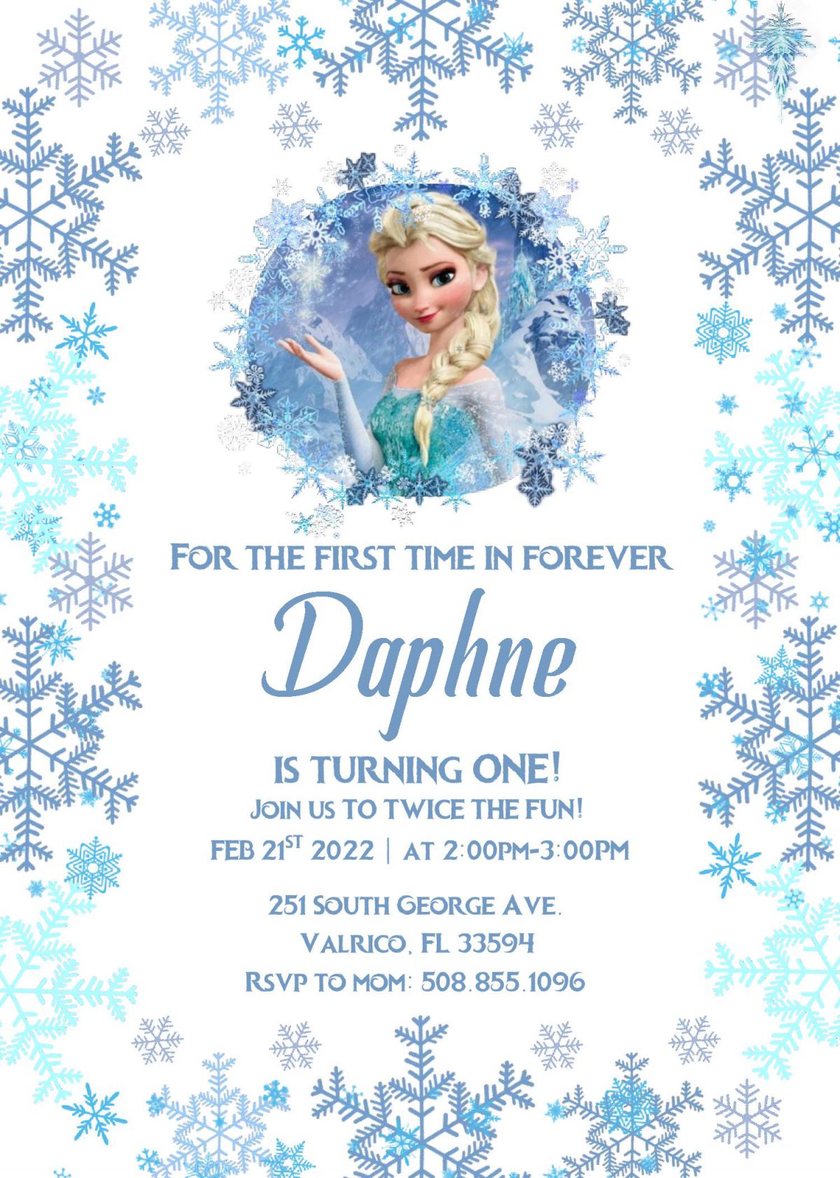 Frozen Invitation Templates - Editable With MS Word and has elsa picture