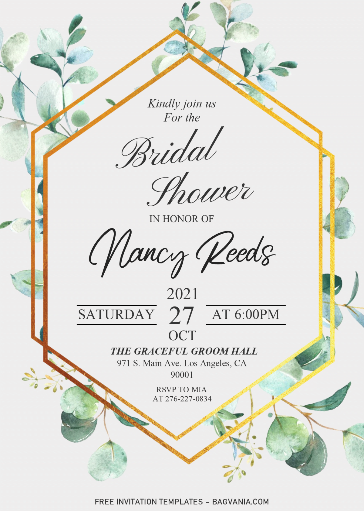 Modern Floral Invitation Templates - Editable .DOCX and has white background
