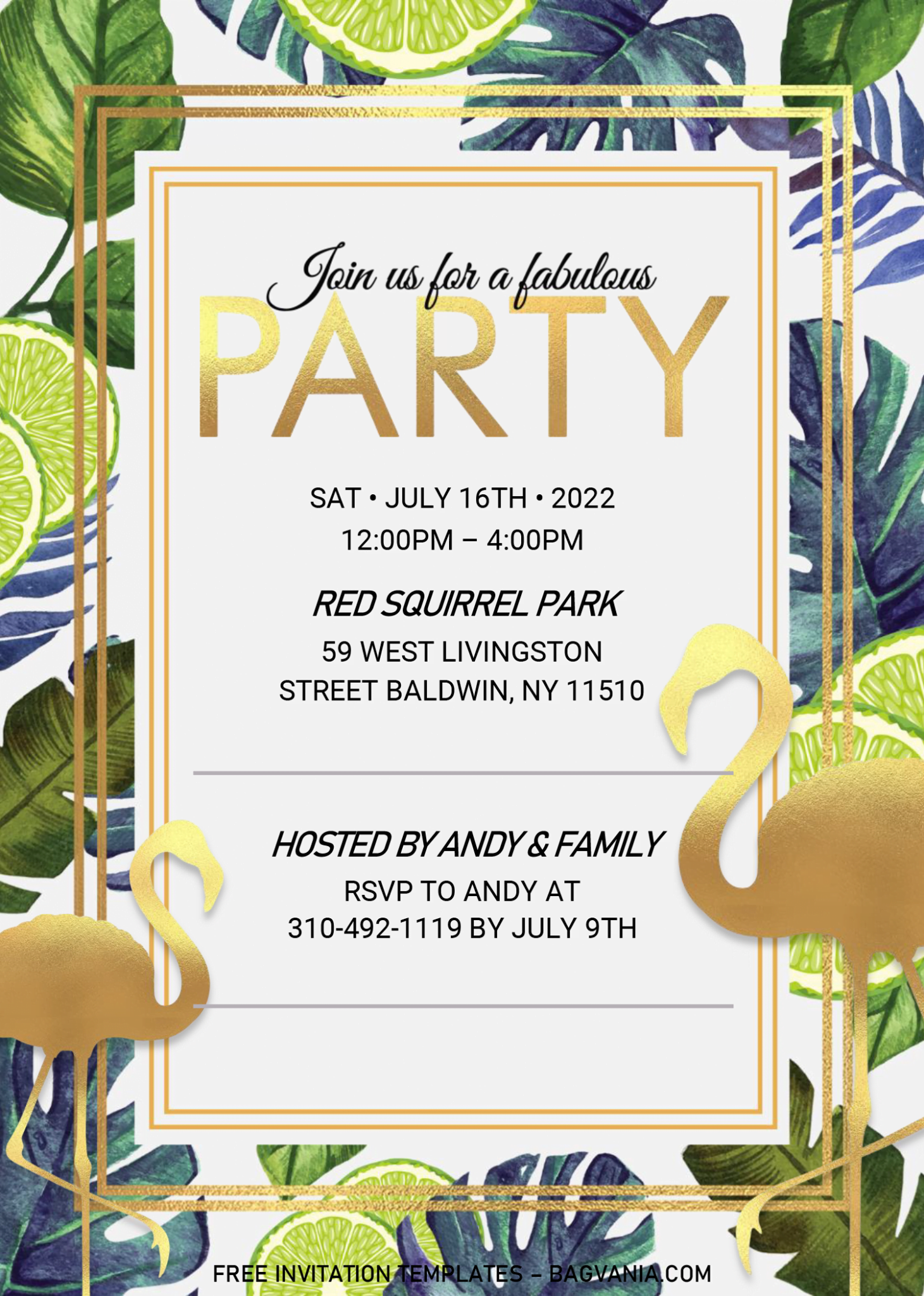 Summer Party Invitation Templates Editable .Docx FREE Printable