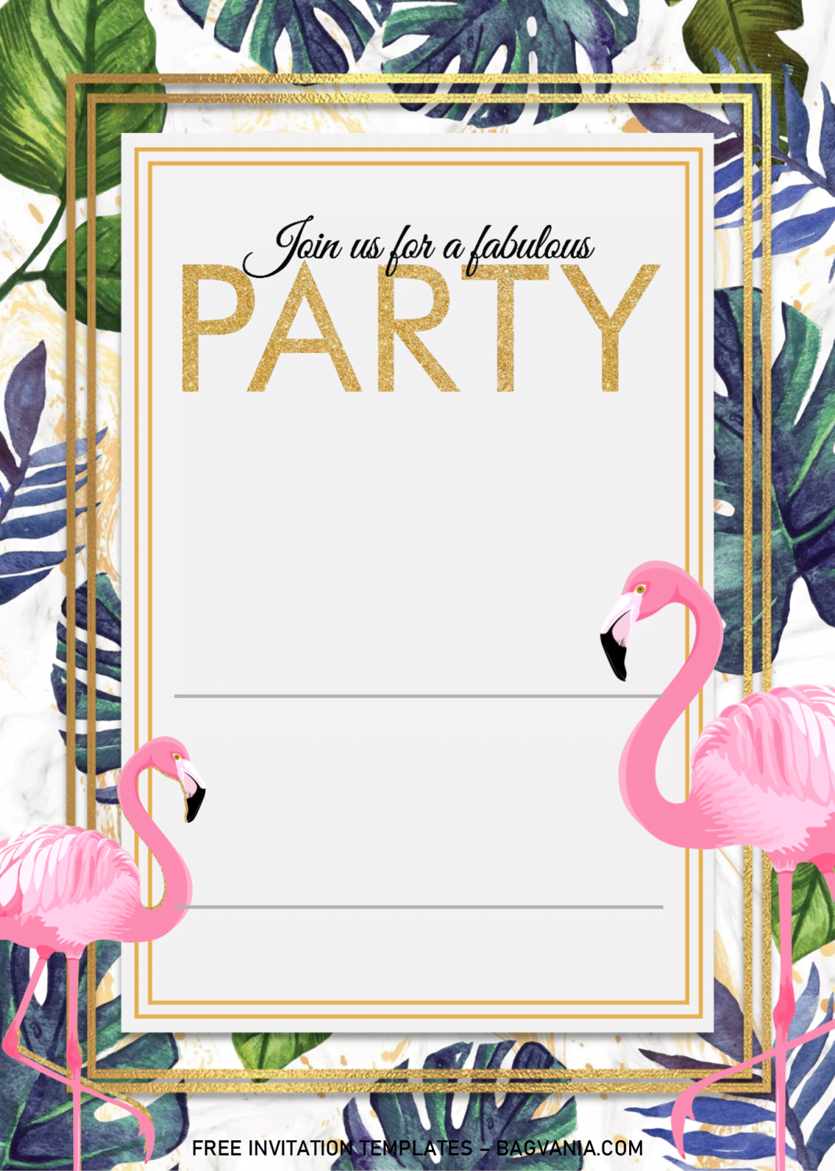 Summer Party Invitation Templates - Editable .Docx and has portrait orientation