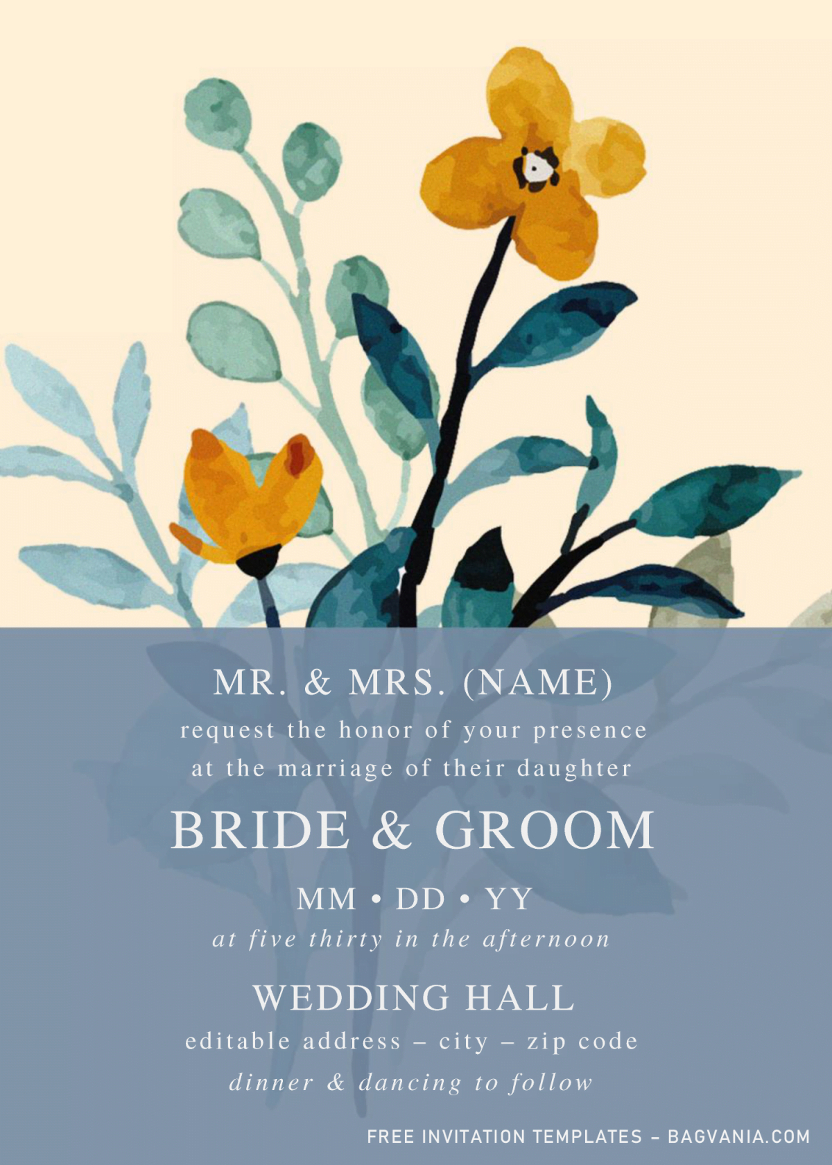 Romantic Spring Invitation Templates - Editable .Docx and has modern style