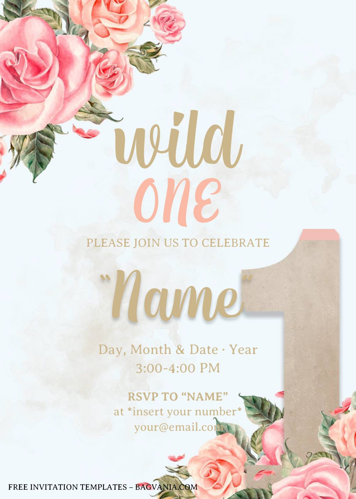 Free Wild One Baby Shower Invitation Templates For Word and has portrait design and rustic background