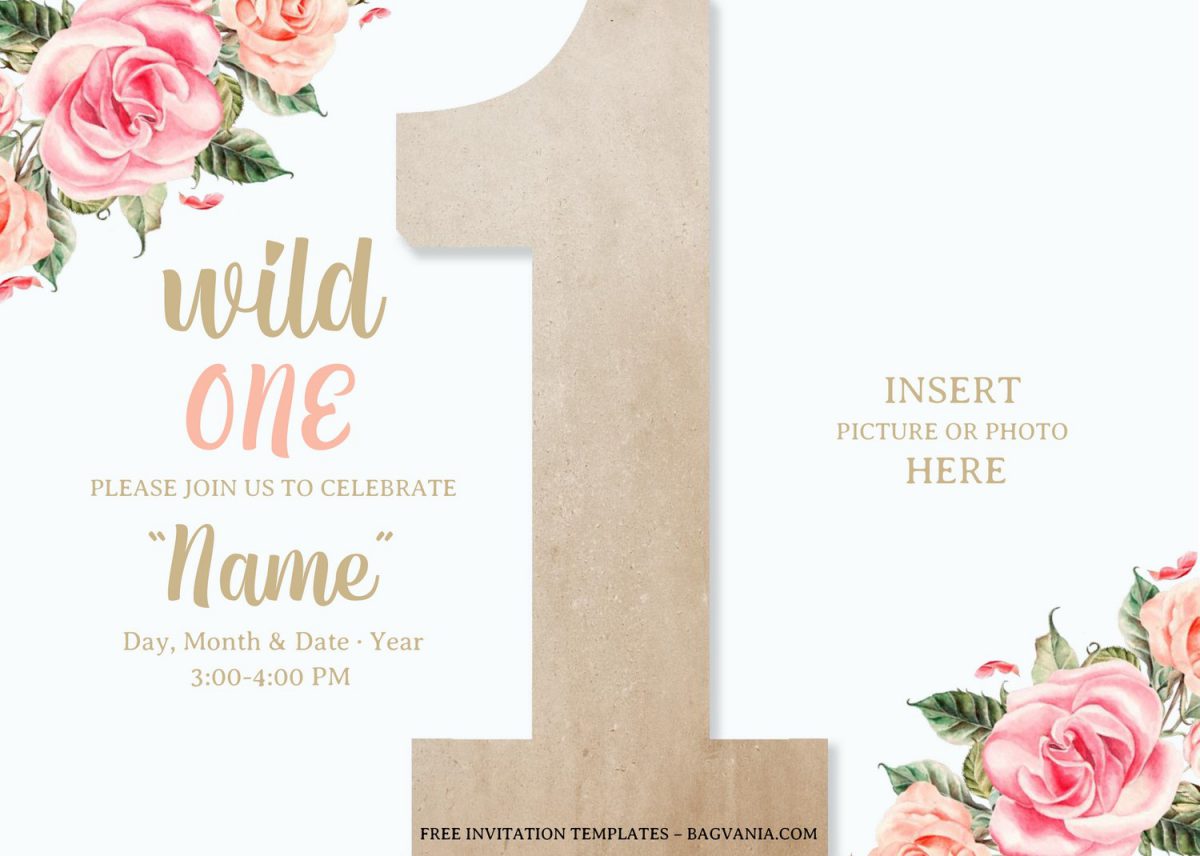 Free Wild One Baby Shower Invitation Templates For Word and has solid white colored background
