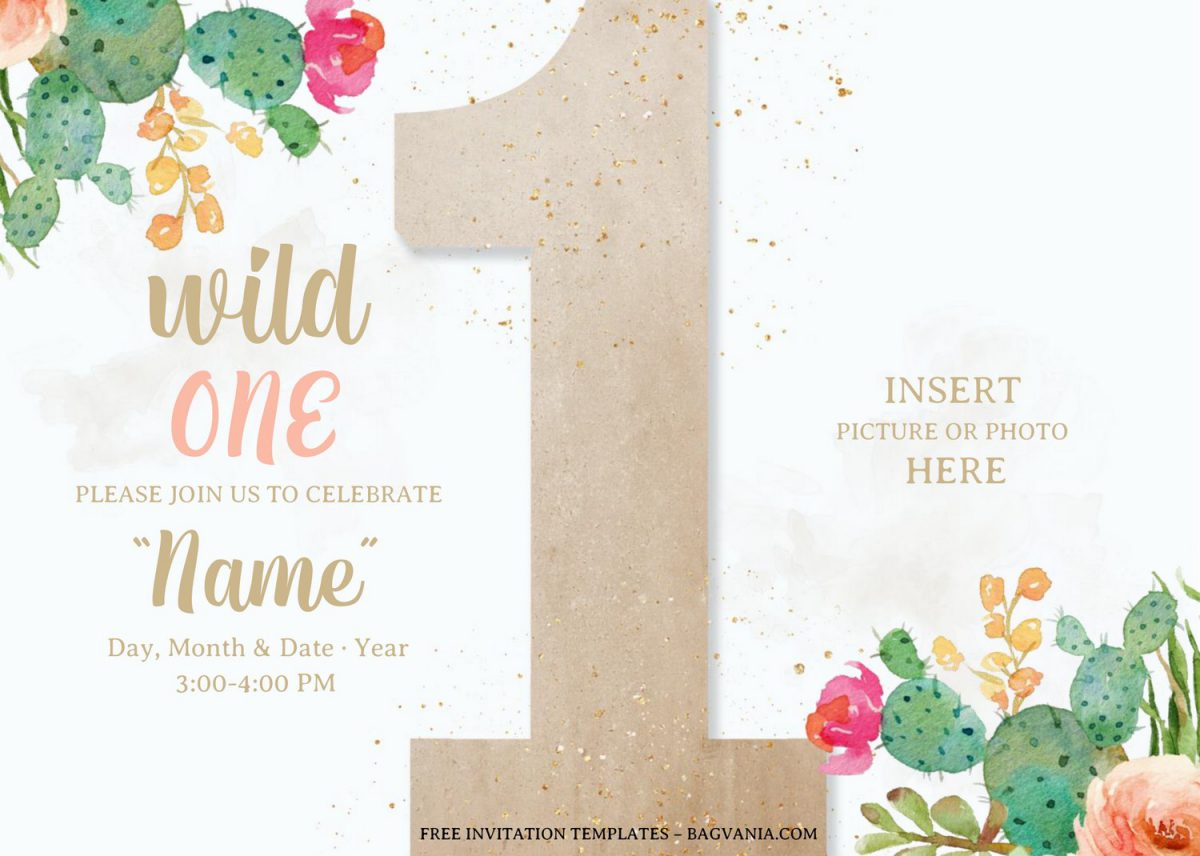 Free Wild One Baby Shower Invitation Templates For Word and has picture or photo frame