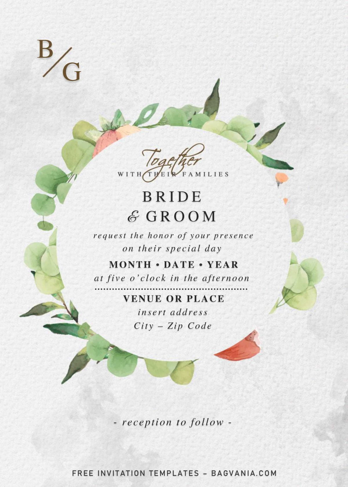 Free Vintage Floral Wedding Invitation Templates For Word and has rustic vintage style background