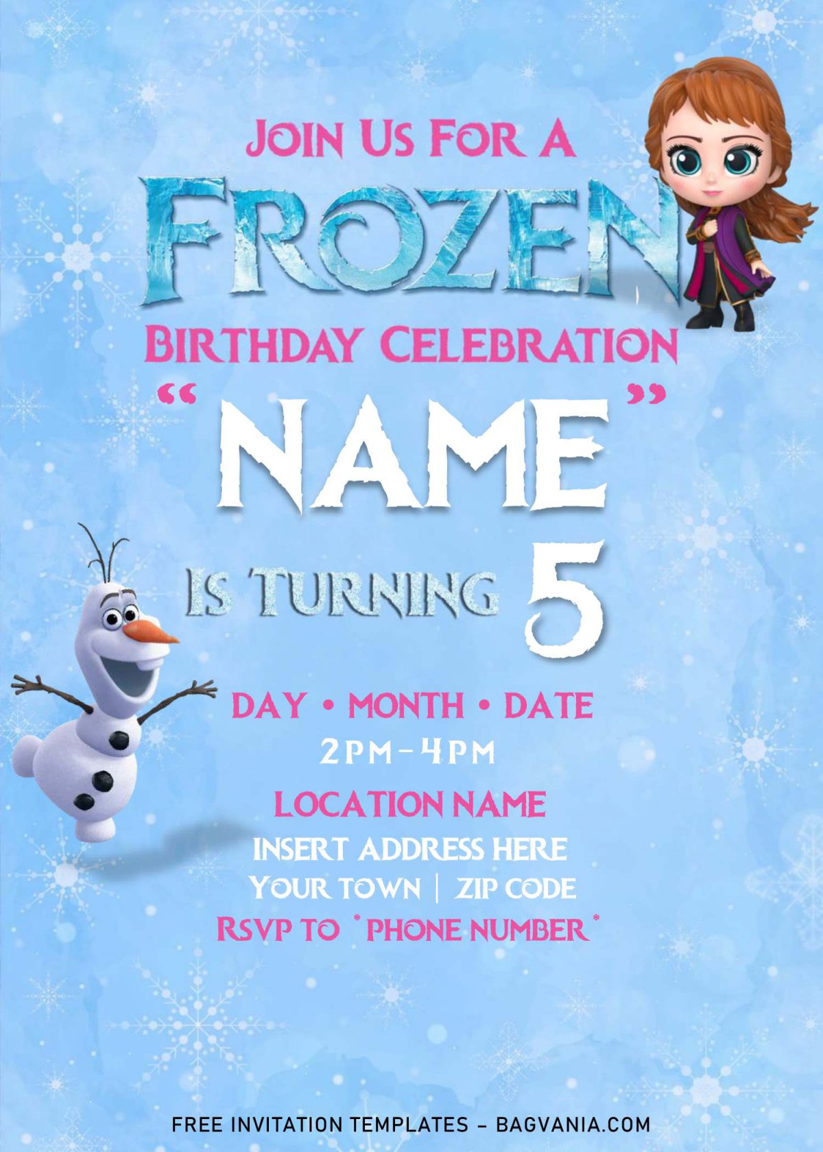 Free Frozen Birthday Invitation Templates For Word and has 