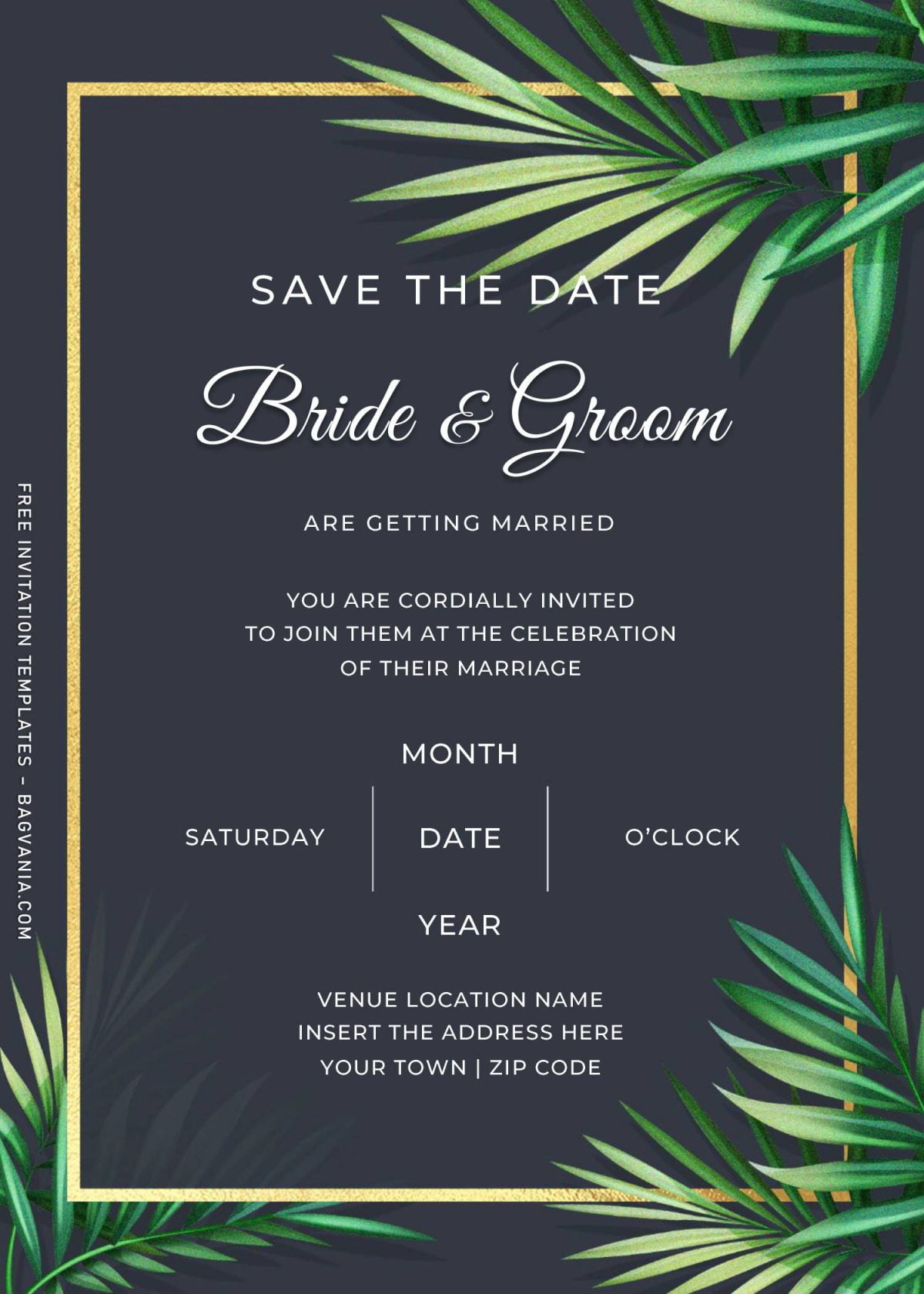 Free Greenery Wedding Invitation Templates For Word and has exotic and elegant design