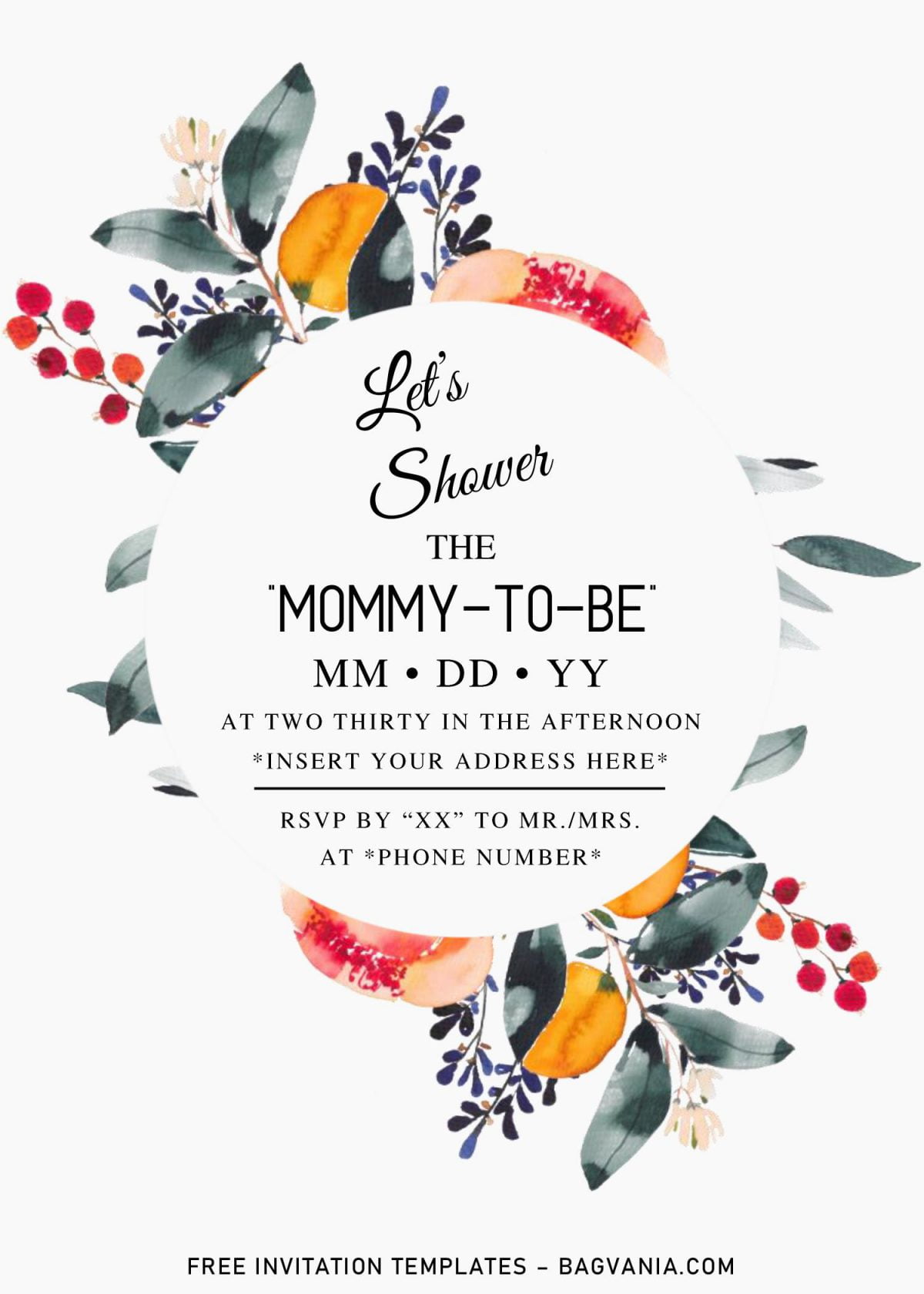 Free Summer Garden Baby Shower Invitation Templates Here and has colorful and pastel flowers
