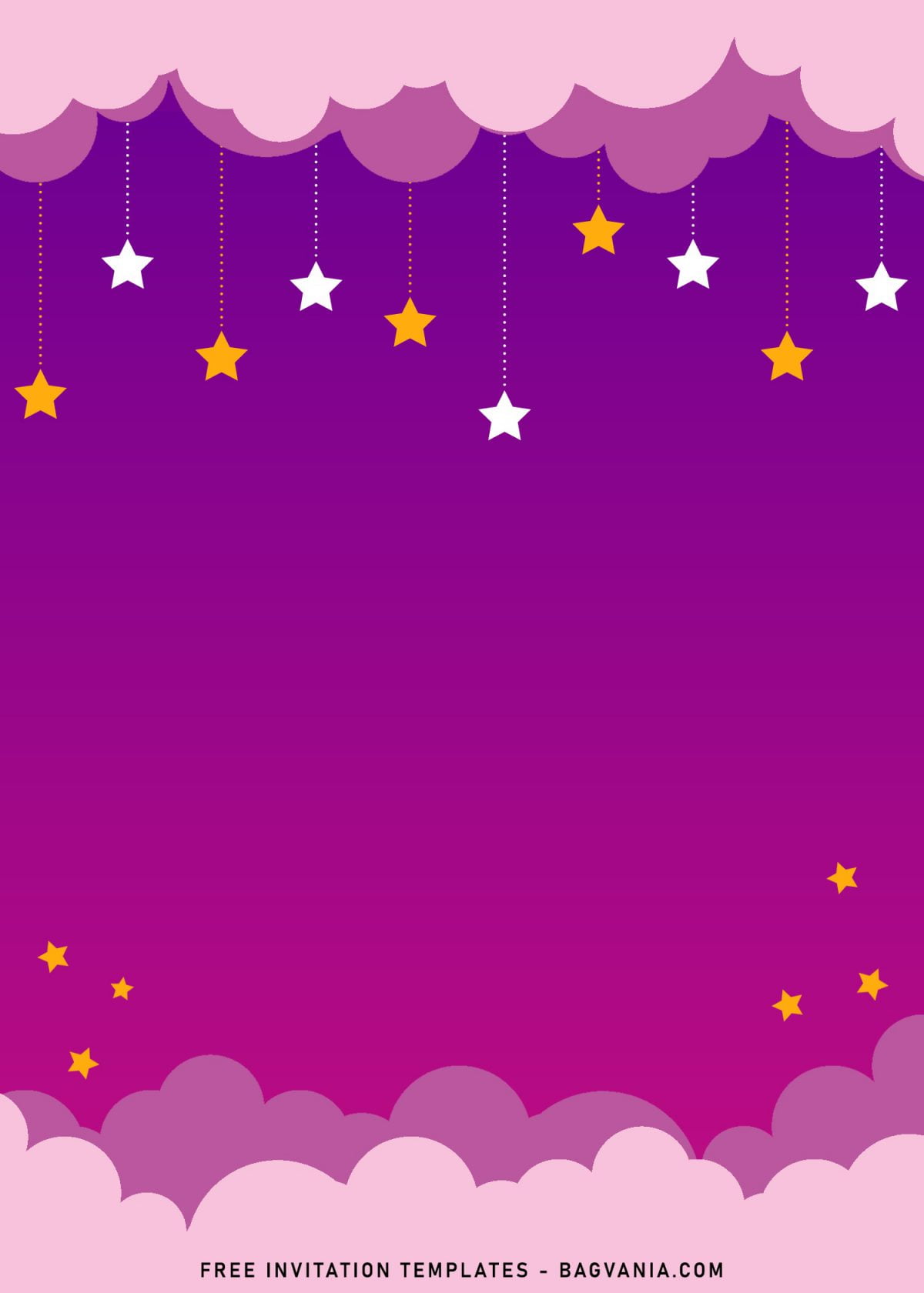 10+ Twinkle Twinkle Little Star Birthday Invitation Templates and has sparkling brightly stars hangs to the clouds