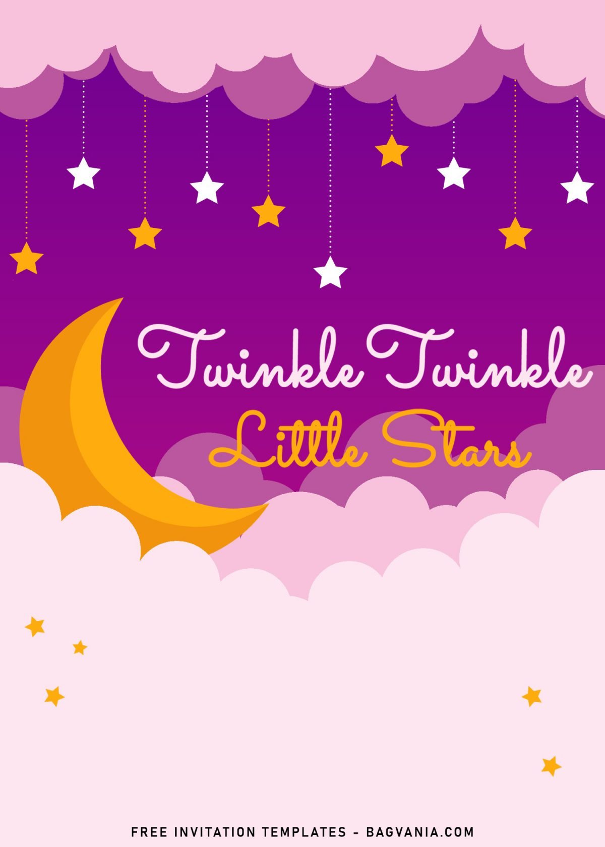 10+ Twinkle Twinkle Little Star Birthday Invitation Templates and has pristine white clouds