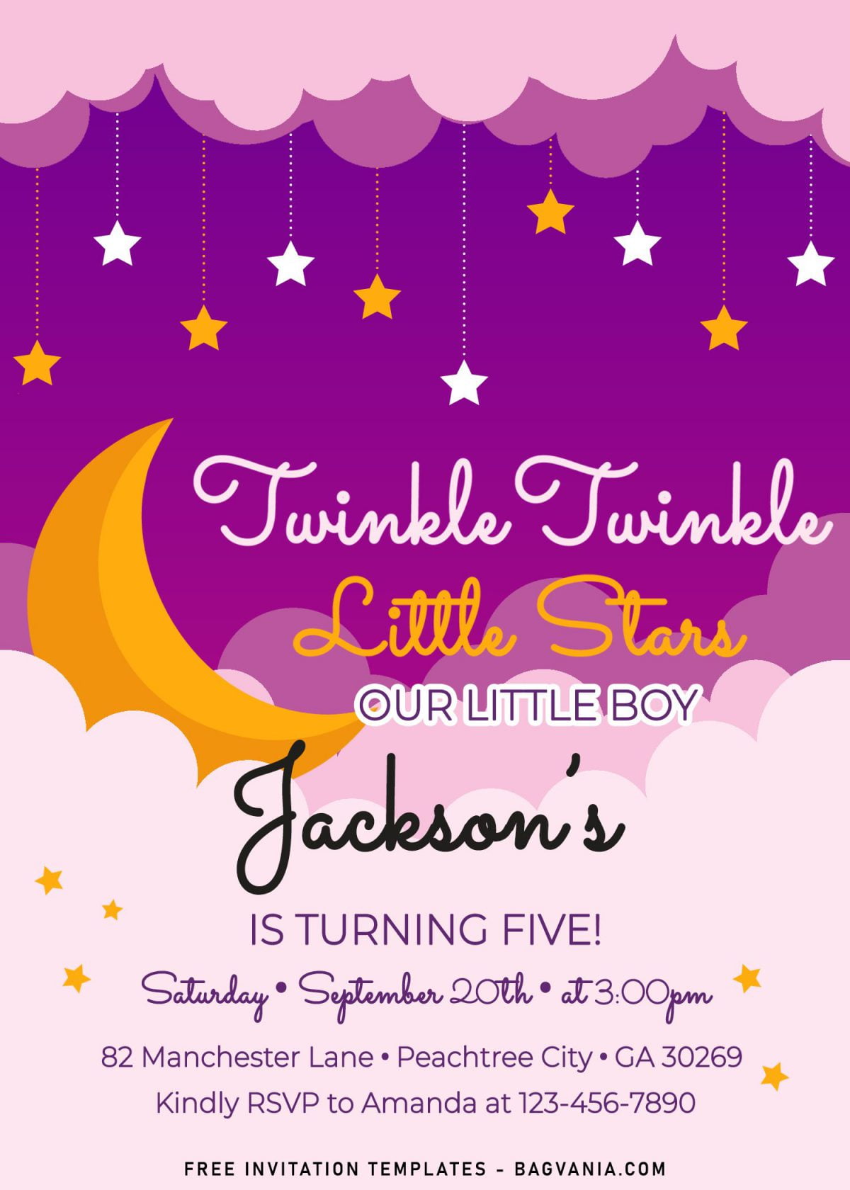 10+ Twinkle Twinkle Little Star Birthday Invitation Templates