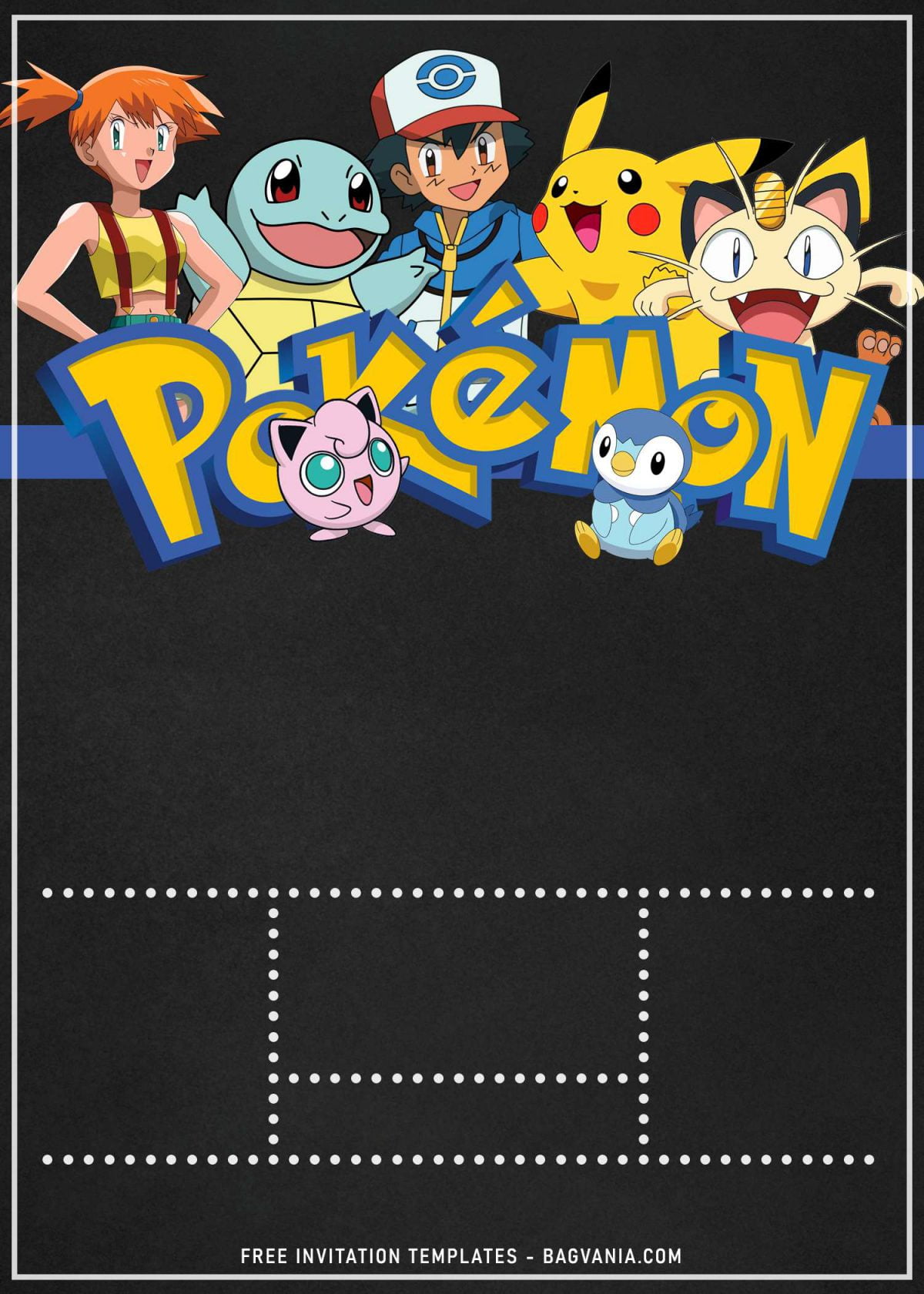 11+ Awesome Pokemon Chalkboard Invitation Templates For Boys Birthday Party and has Jiggly Puff