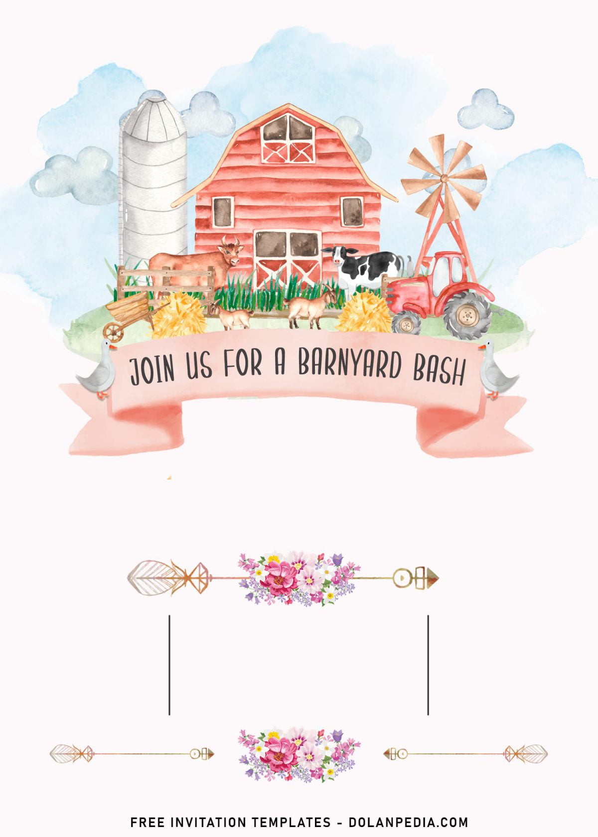 11+ Whimsical Farm Birthday Party Invitation Templates and has Barn house