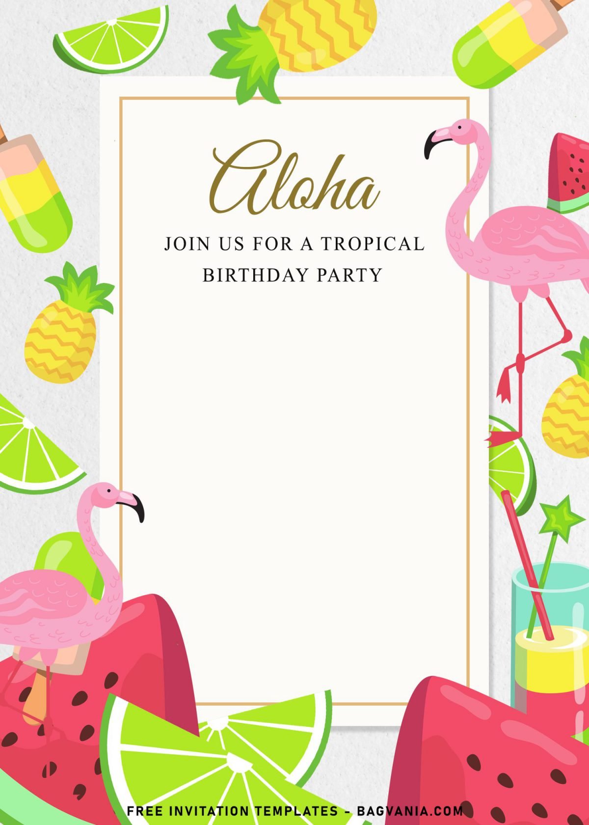 7+ Best Tropical Birthday Invitation Templates To Celebrate Your Kid's Birthday In Summer and has 