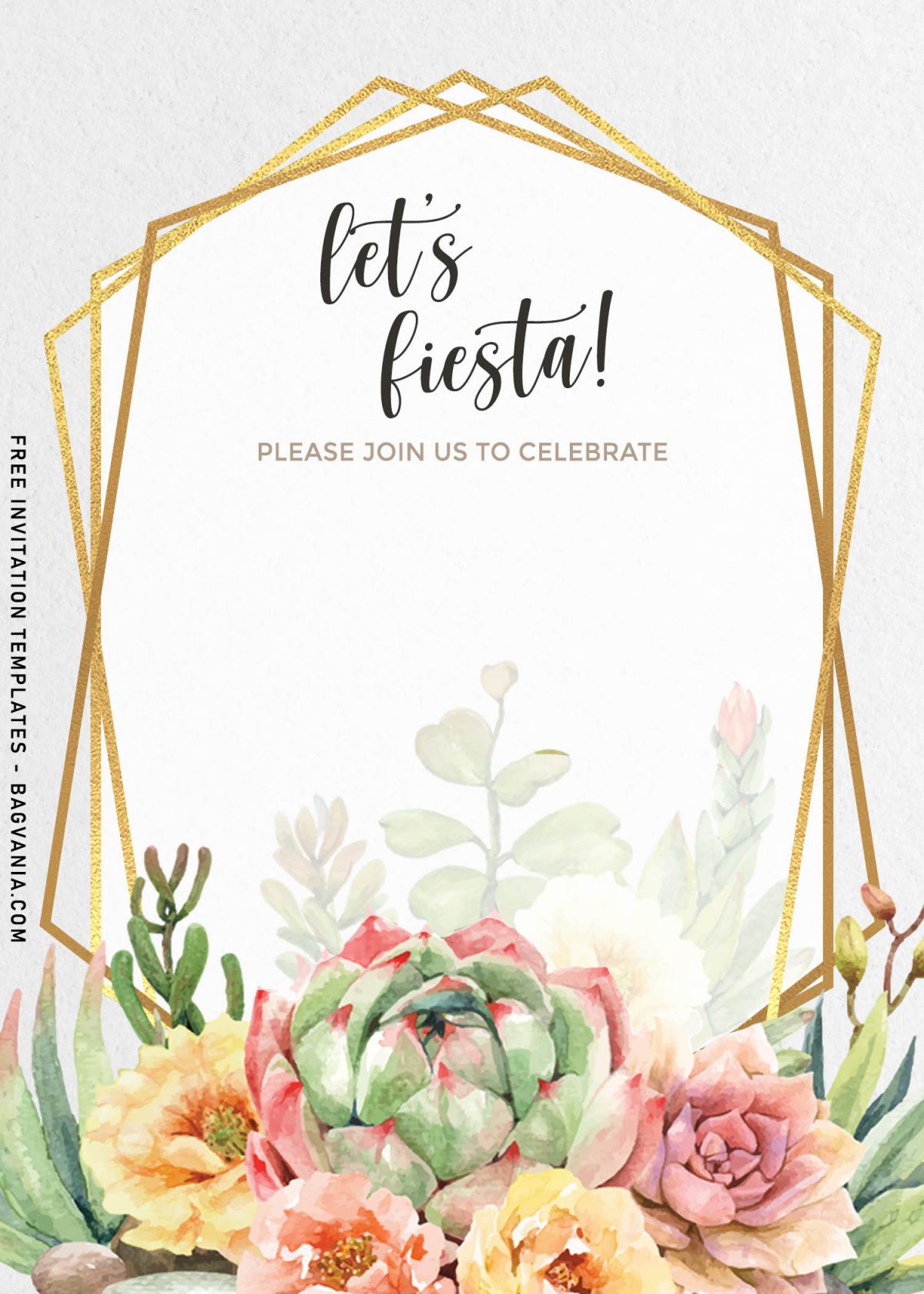 8+ Stunning Cactus Watercolor Geometric Birthday Invitation Templates and has exotic cactus painting