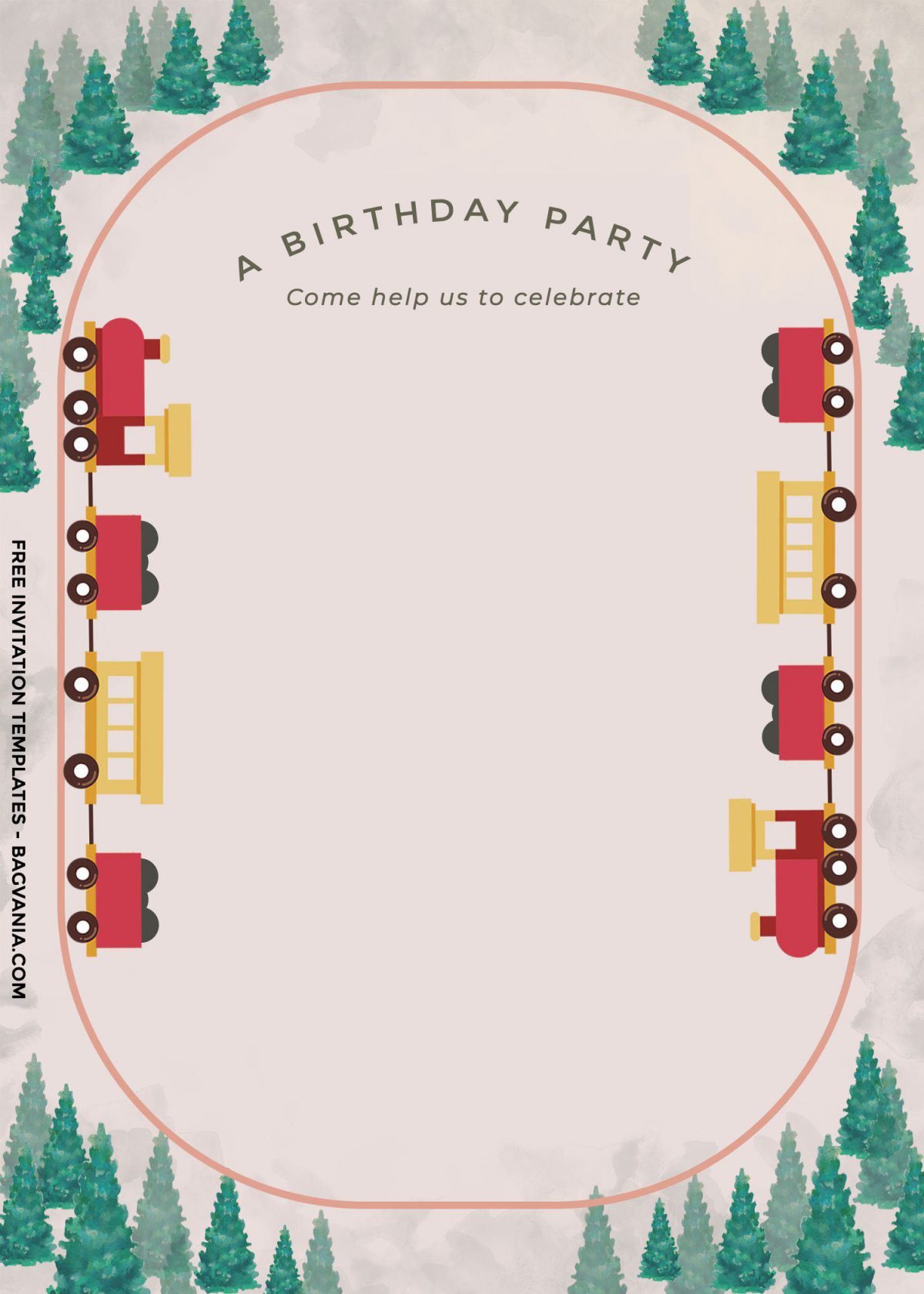 8+ Cute Vintage Train Themed Birthday Invitation Templates and has rustic and vintage theme