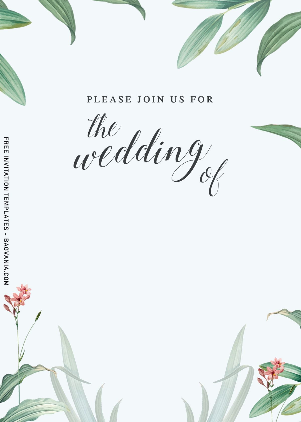 9+ Stunning Greenery Themed Wedding Invitation Templates and has Floral Greenery Border